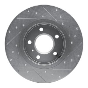 Buick TERRAZA Brake Rotor (1) - Rear Left - R1 Concepts - Drilled & Slotted - Silver - 2005